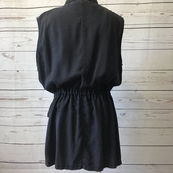 Buffalo Black Cinched Waist Vest Size L - Picture 4 of 8